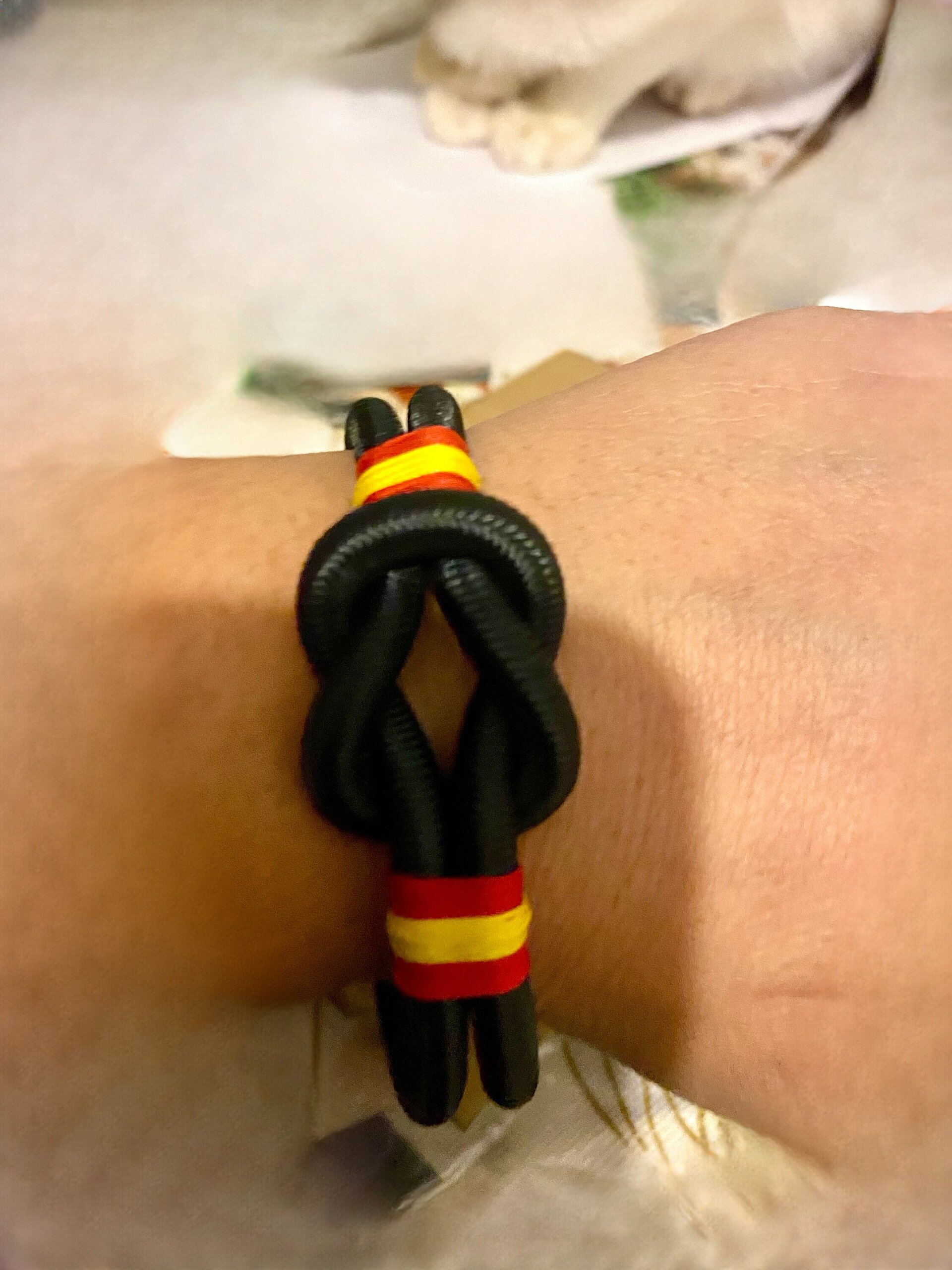 Pulsera de España pulsera nudo marinero negra con la bandera de España - 3